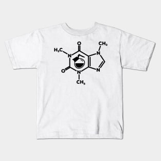 Caffeine Molecule Coffee Pot Lovers Formula Funny Kids T-Shirt